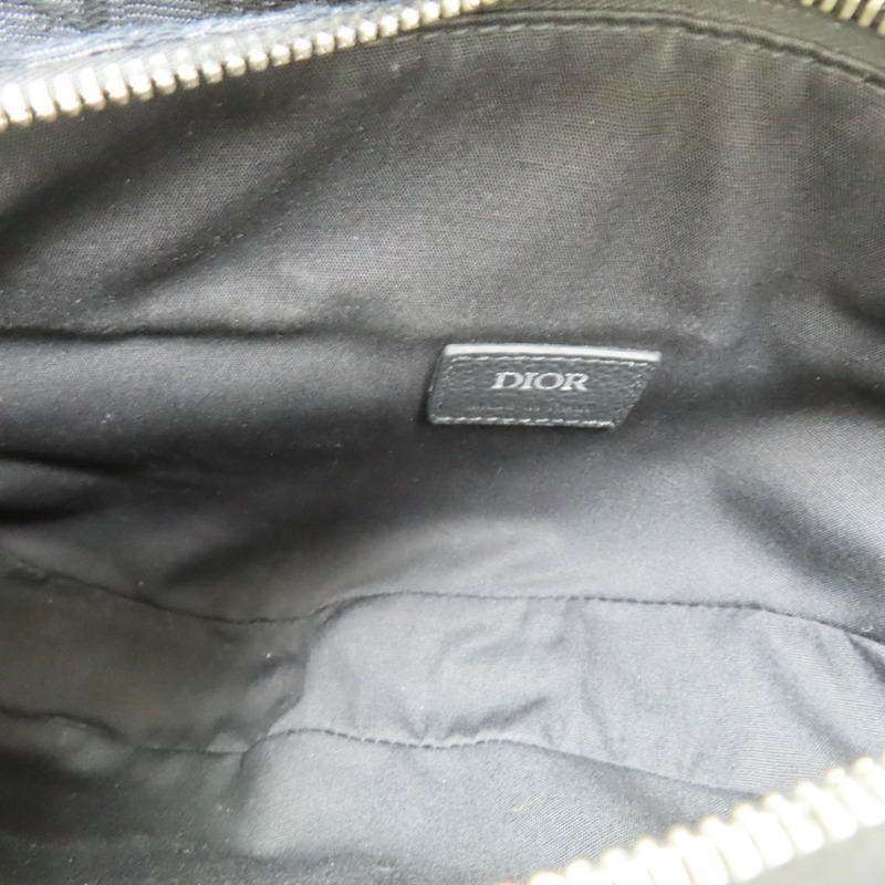 灰黑色 緹花帆布 SADDLE 馬鞍包 肩背包【Dior 迪奧】 1ADPO093YKY-4