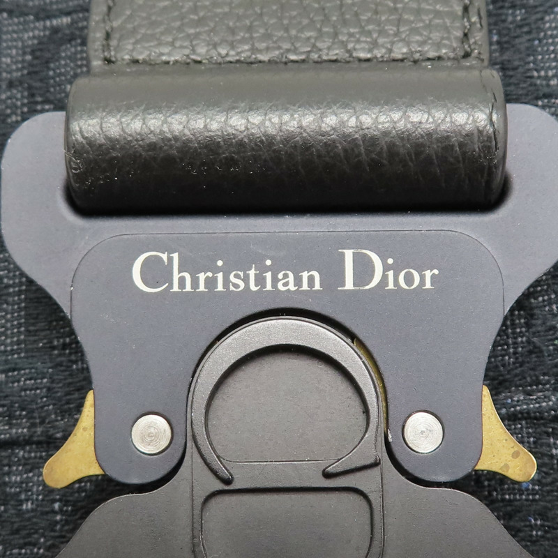 灰黑色 緹花帆布 SADDLE 馬鞍包 肩背包【Dior 迪奧】 1ADPO093YKY-8