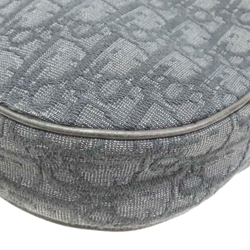 灰黑色 緹花帆布 SADDLE 馬鞍包 肩背包【Dior 迪奧】 1ADPO093YKY-12