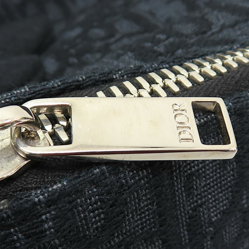 灰黑色 緹花帆布 SADDLE 馬鞍包 肩背包【Dior 迪奧】 1ADPO093YKY-16