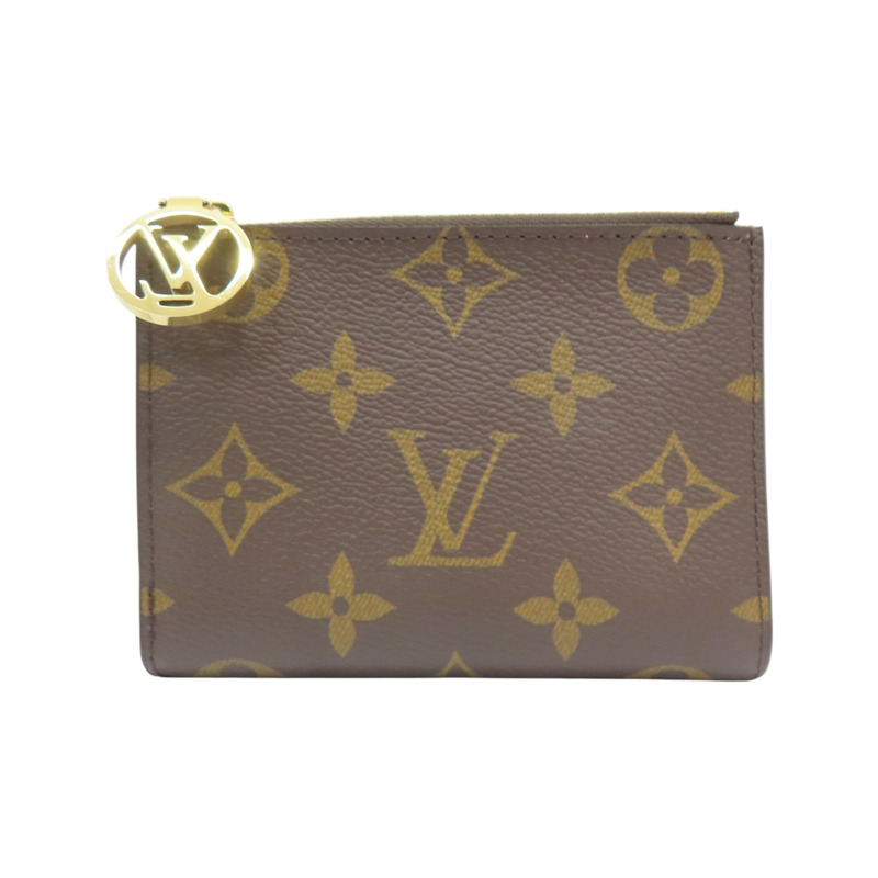 棕色 原花帆布 Lisa 金扣 兩折短夾 M82383【LOUIS VUITTON LV 路易威登】 M82383-0