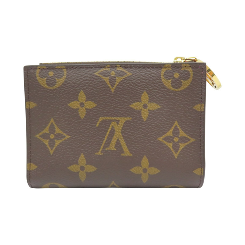 棕色 原花帆布 Lisa 金扣 兩折短夾 M82383【LOUIS VUITTON LV 路易威登】 M82383-1