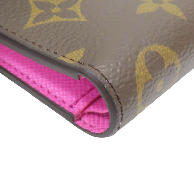 棕色 原花帆布 Lisa 金扣 兩折短夾 M82383【LOUIS VUITTON LV 路易威登】 M82383-10