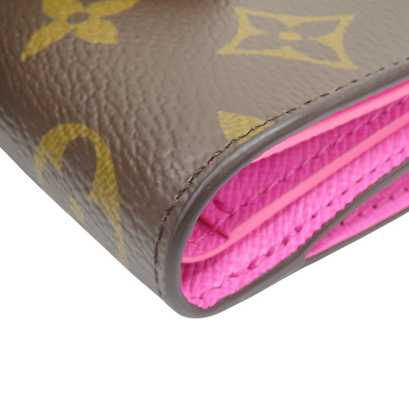 棕色 原花帆布 Lisa 金扣 兩折短夾 M82383【LOUIS VUITTON LV 路易威登】 M82383-11