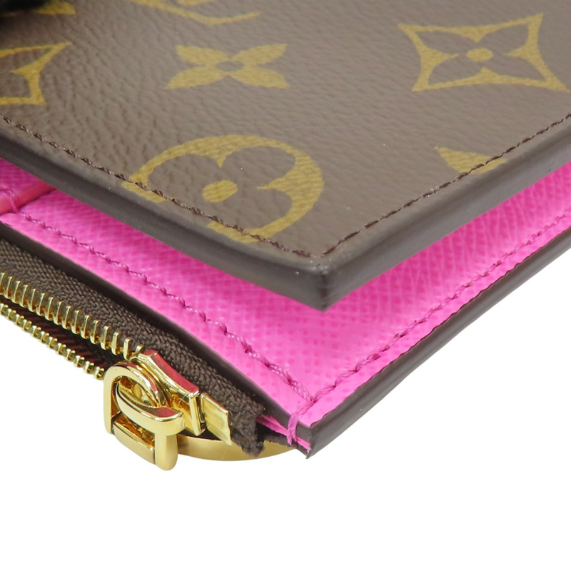 棕色 原花帆布 Lisa 金扣 兩折短夾 M82383【LOUIS VUITTON LV 路易威登】 M82383-13