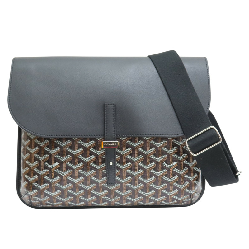 黑色 經典花紋 Goyardine帆布 Coursier 斜背包 肩背包【GOYARD 高雅德】 COURSIMMLTY01CL03P-0