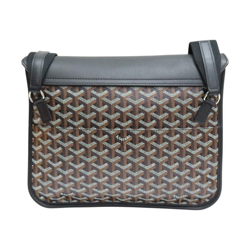 黑色 經典花紋 Goyardine帆布 Coursier 斜背包 肩背包【GOYARD 高雅德】 COURSIMMLTY01CL03P-1