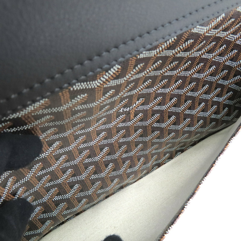 黑色 經典花紋 Goyardine帆布 Coursier 斜背包 肩背包【GOYARD 高雅德】 COURSIMMLTY01CL03P-5