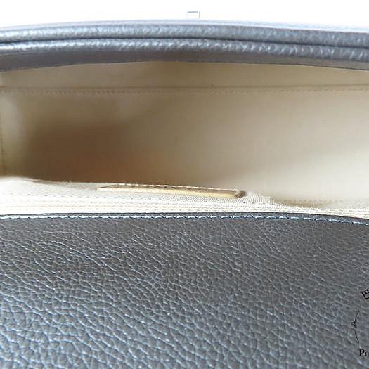 【巴黎站二手名牌專賣店】*現貨*CHANEL 香奈兒 真品* 橄欖綠前金牌掀蓋釦式手提兩用鏈包-3