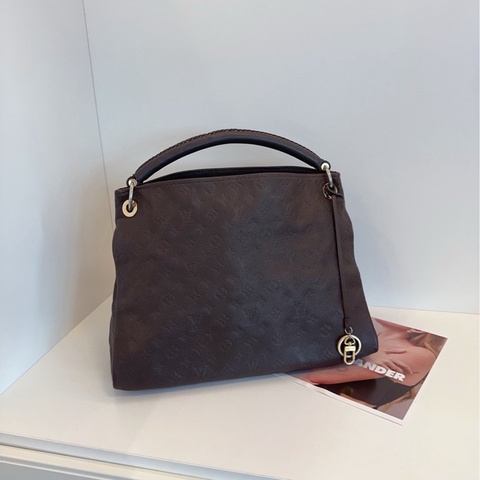 【98新🆕】LV 巧克力🍫深棕色全皮壓花Artsy 寶藏大包 手提包