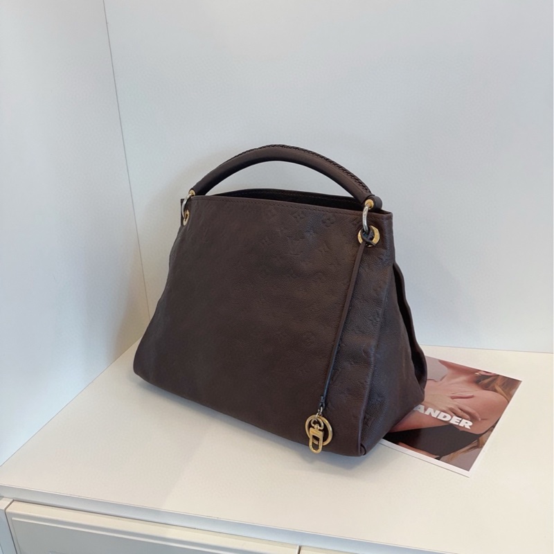 【98新🆕】LV 巧克力🍫深棕色全皮壓花Artsy 寶藏大包 手提包-5