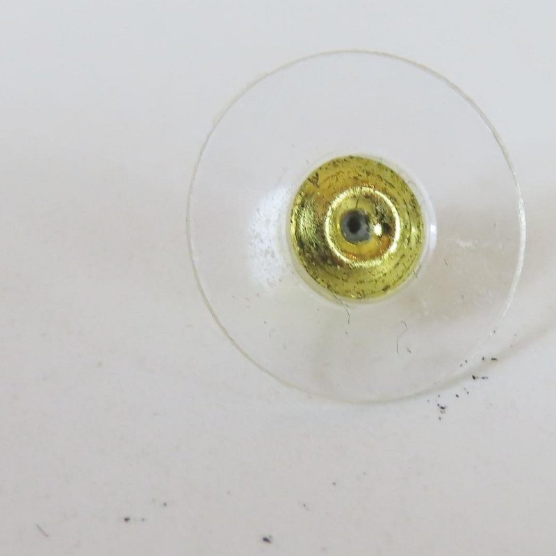 【巴黎站二手名牌專賣店】*現貨*CHANEL 香奈兒 真品*三色鑽淡金雙C針式耳環-1