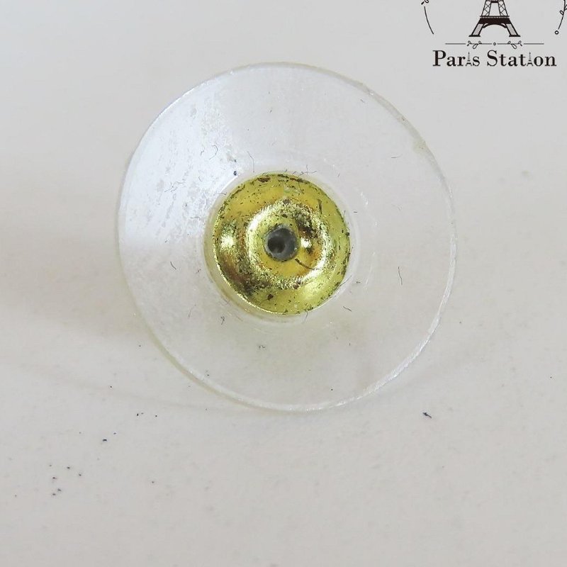 【巴黎站二手名牌專賣店】*現貨*CHANEL 香奈兒 真品*三色鑽淡金雙C針式耳環-2