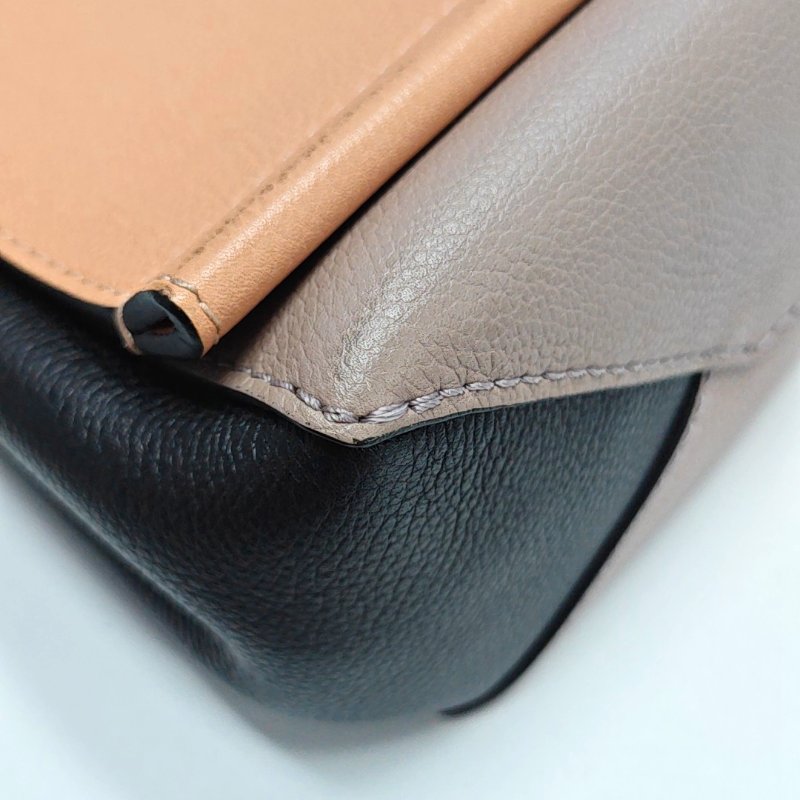 LOUIS VUITTON LOCKME BB 多色牛皮單肩包手提包斜挎包銀色五金可拆卸肩帶-14