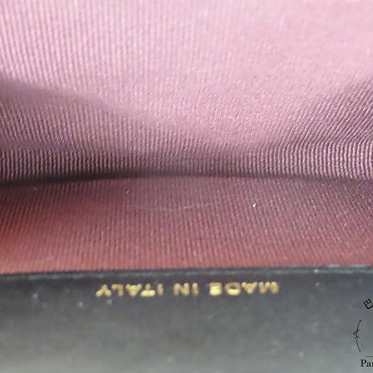 【巴黎站二手名牌專賣】＊現貨＊CHANEL 香奈兒 真品＊黑色菱格紋皮革金雙C釦式卡片零錢包-3