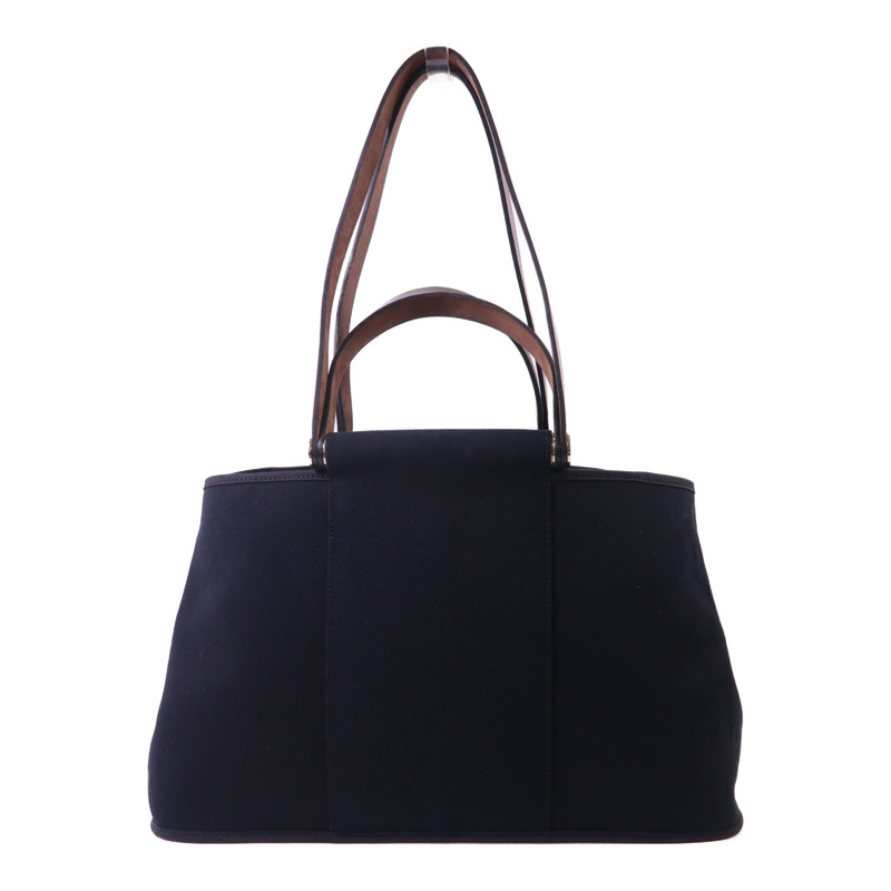 HERMES 帆布Cabag銀扣手挽肩背兩用袋-1