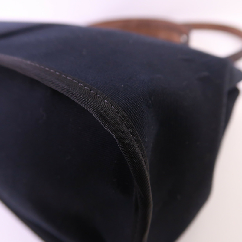 HERMES 帆布Cabag銀扣手挽肩背兩用袋-11