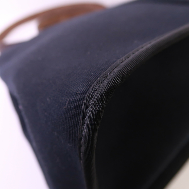 HERMES 帆布Cabag銀扣手挽肩背兩用袋-12