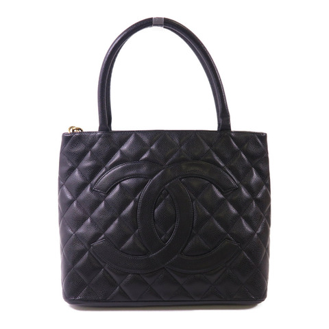 CHANEL 牛皮皮革Handbag金扣手挽袋