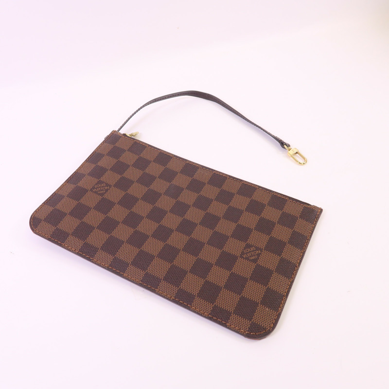 LOUIS VUITTON Damier Neverfull MM金扣肩背袋/手挽袋-16