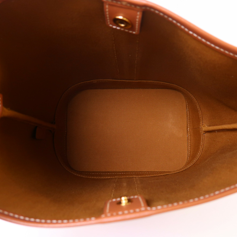CELINE 塗層帆布Triomphe Small Bucket Bag金扣肩背袋-4