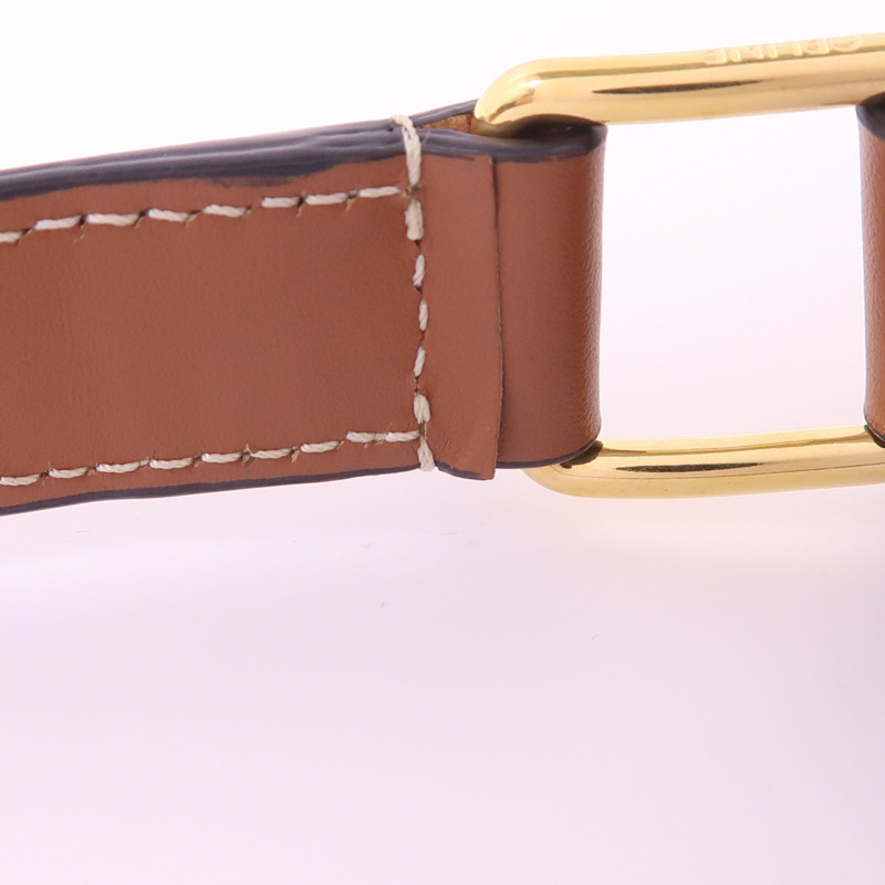 CELINE 塗層帆布Triomphe Small Bucket Bag金扣肩背袋-17