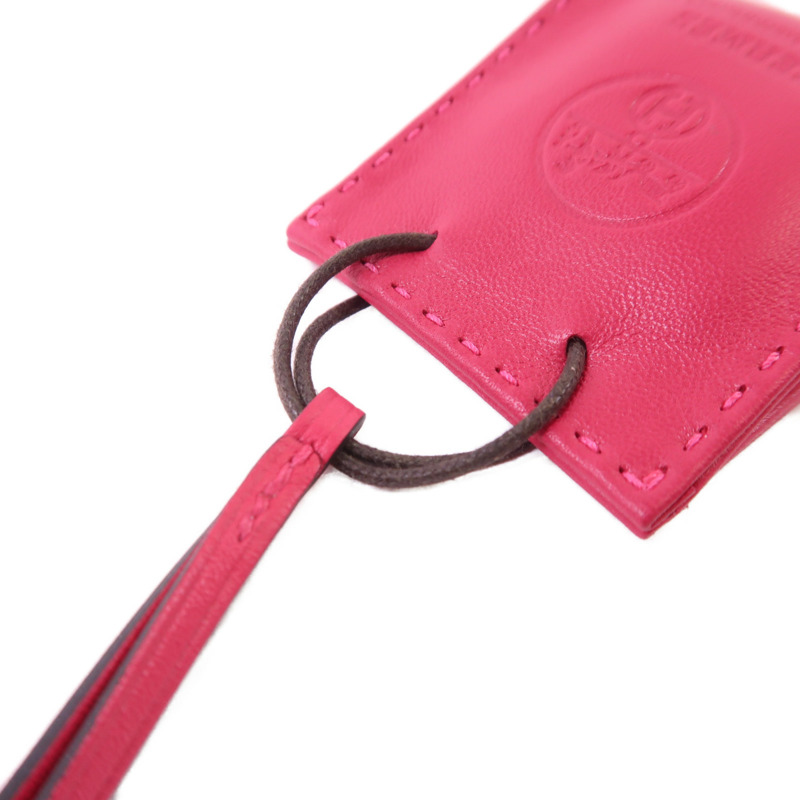 HERMES Milo/Swift皮革Sac Orange Charm掛飾-3