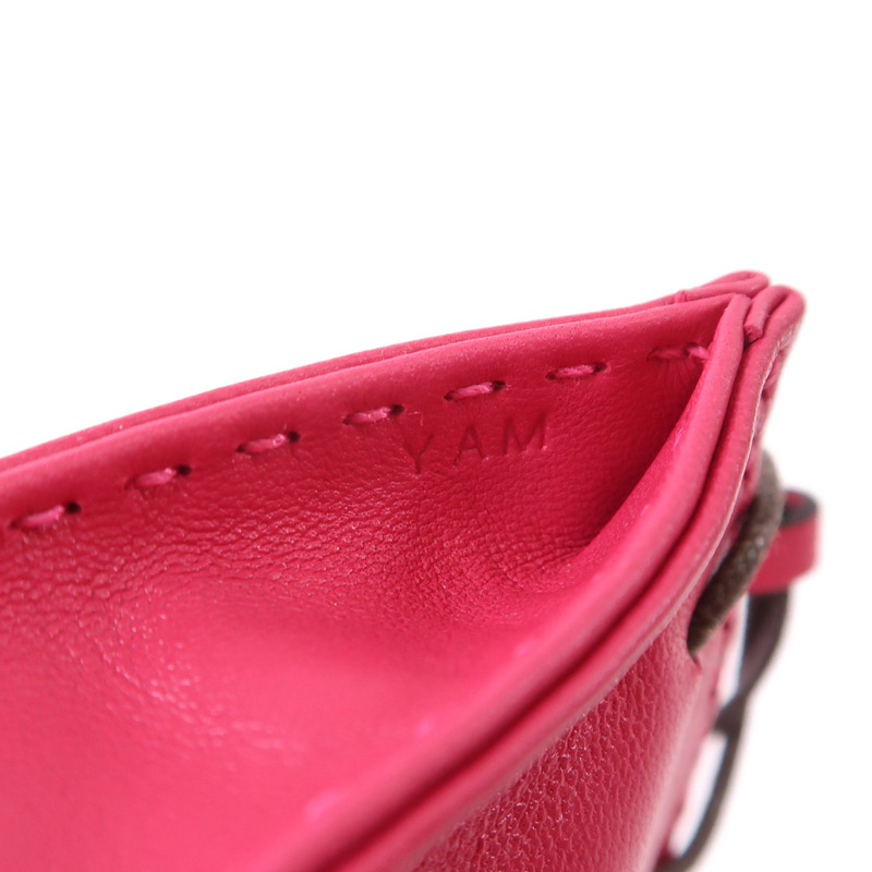 HERMES Milo/Swift皮革Sac Orange Charm掛飾-4