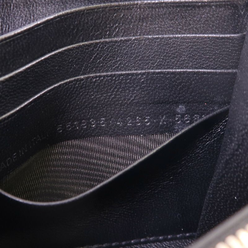 BALENCIAGA 牛皮皮革Zipper Long Wallet銀扣長錢包-6