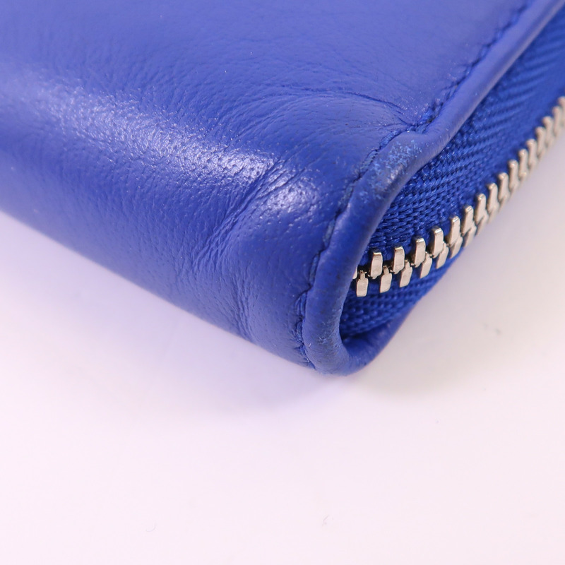 BALENCIAGA 牛皮皮革Zipper Long Wallet銀扣長錢包-8