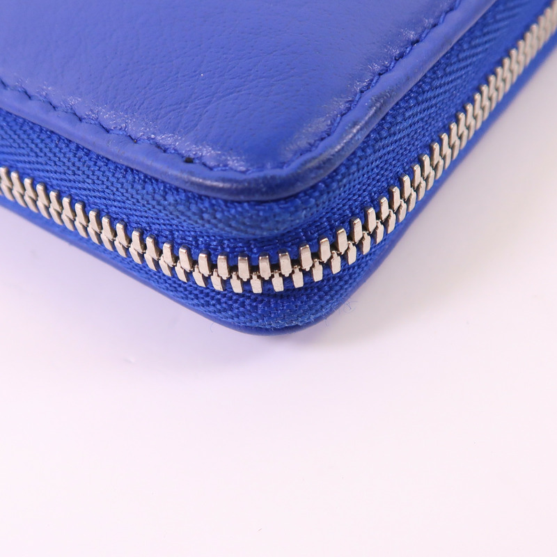 BALENCIAGA 牛皮皮革Zipper Long Wallet銀扣長錢包-10