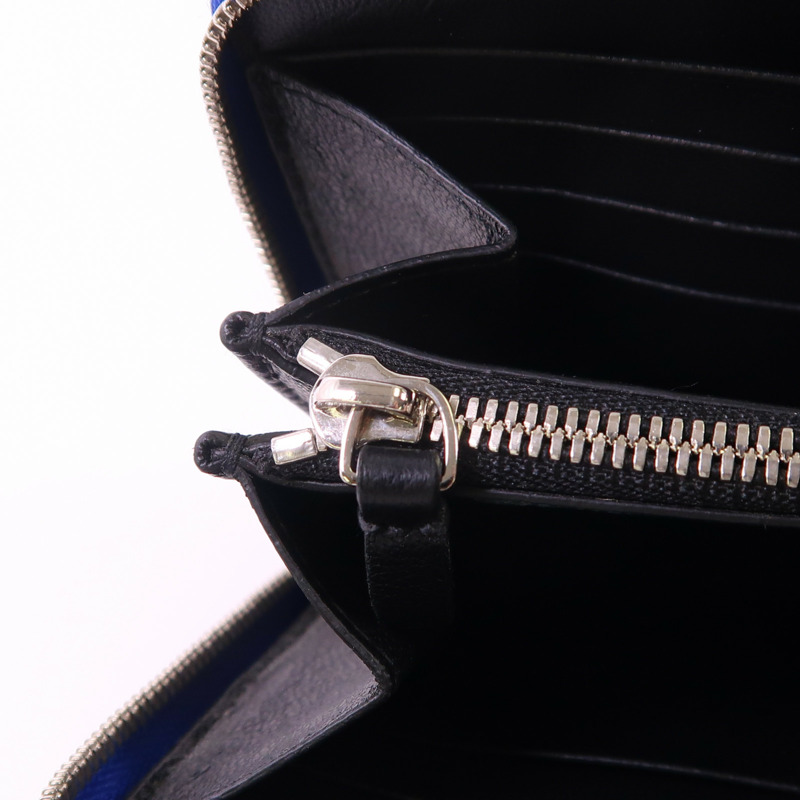 BALENCIAGA 牛皮皮革Zipper Long Wallet銀扣長錢包-13