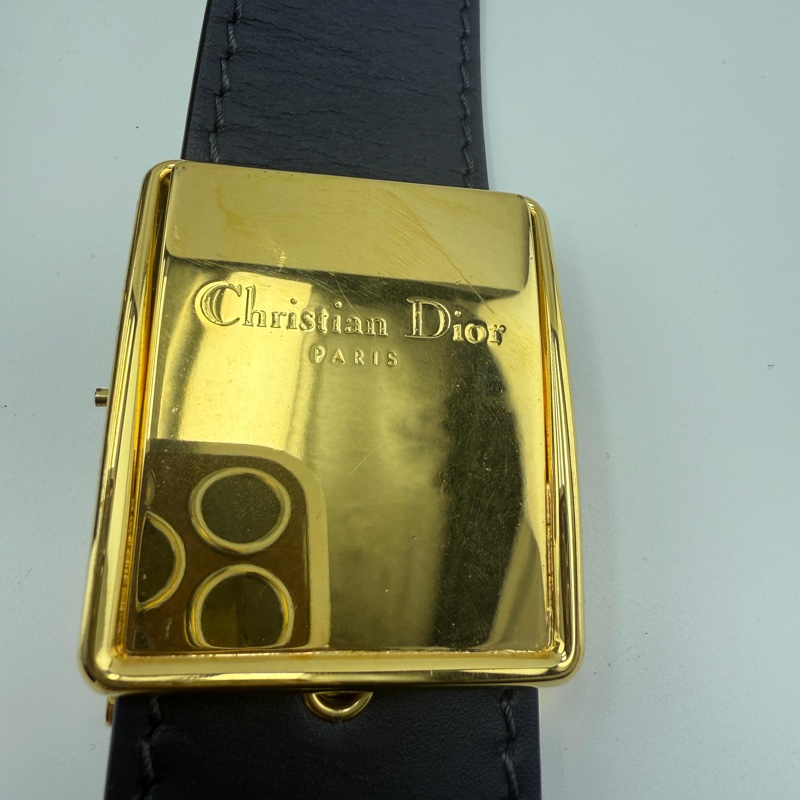 迪奧老花刺繡金扣蒙田單肩斜挎盒子包-6