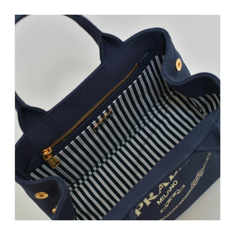 PRADA 1BG439 ZKI帆布Logo手提單肩包-4