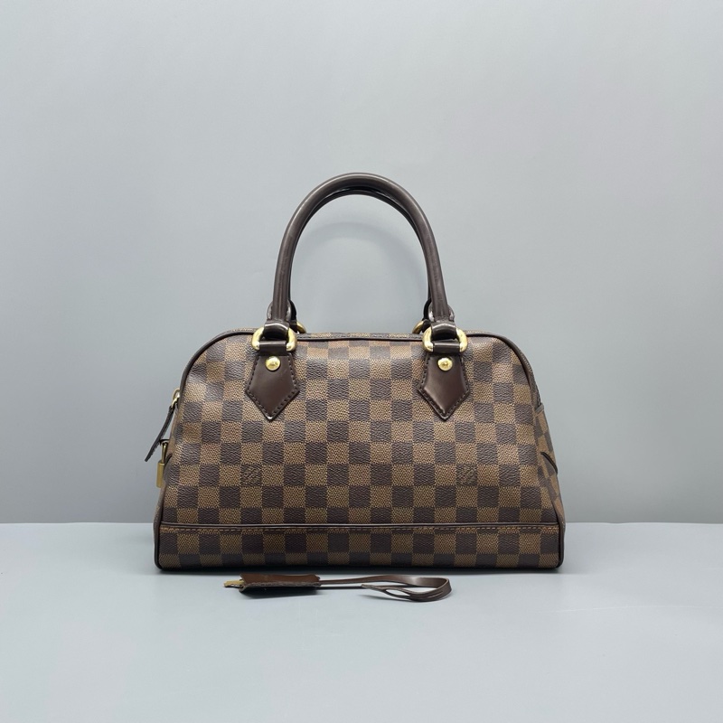 97新 LV路易威登duomo棕棋盤中古手提包31*19*15cm-0