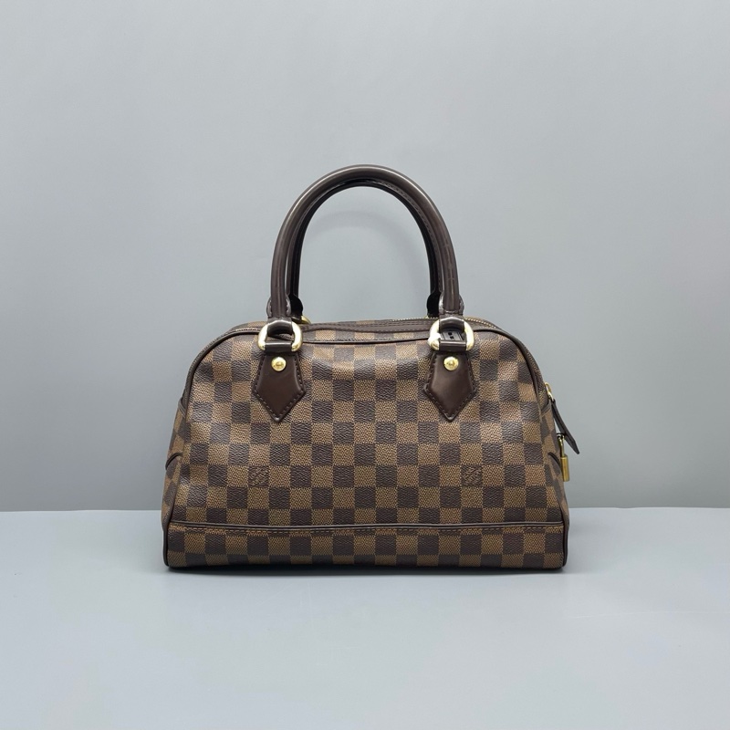97新 LV路易威登duomo棕棋盤中古手提包31*19*15cm-1