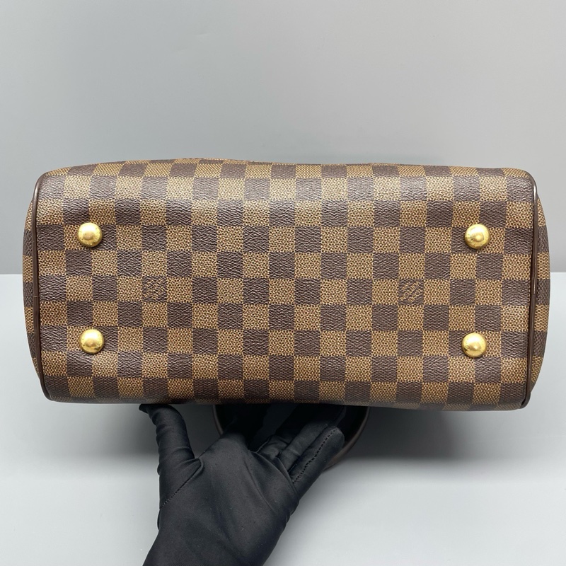 97新 LV路易威登duomo棕棋盤中古手提包31*19*15cm-3
