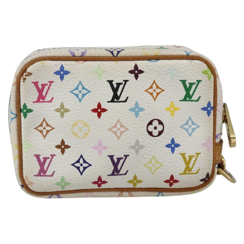 【日本直送】路易威登 Monogram Multicolor Trousse Wapity Pouch 白色 M58034 Auth 159600V-1