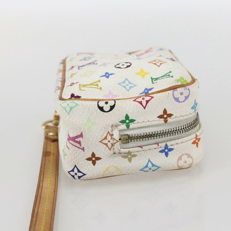 【日本直送】路易威登 Monogram Multicolor Trousse Wapity Pouch 白色 M58034 Auth 159600V-3