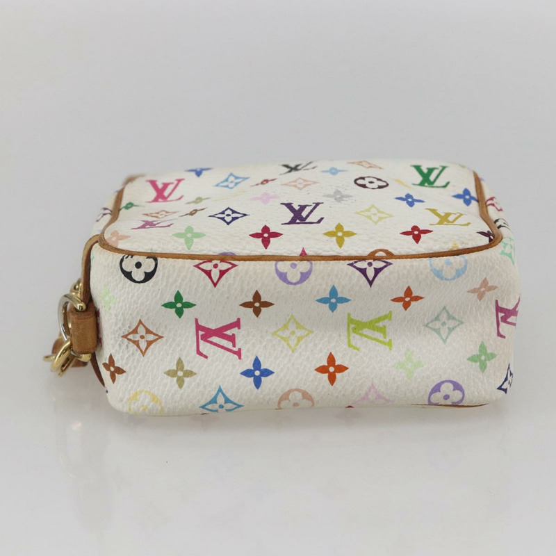 【日本直送】路易威登 Monogram Multicolor Trousse Wapity Pouch 白色 M58034 Auth 159600V-4