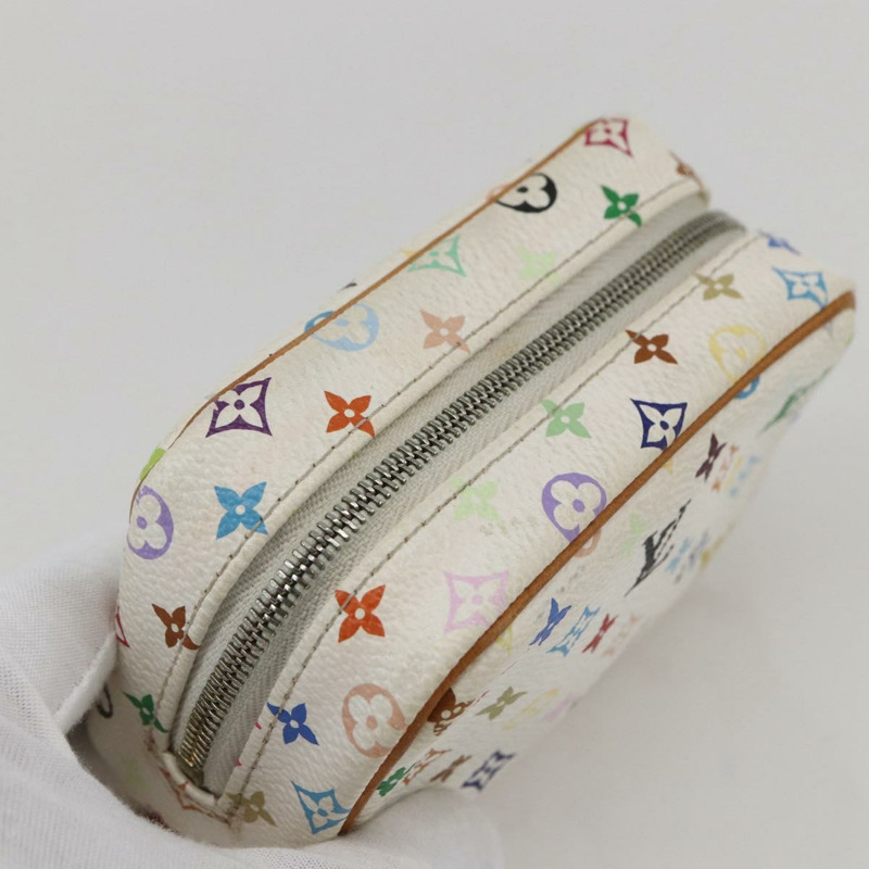 【日本直送】路易威登 Monogram Multicolor Trousse Wapity Pouch 白色 M58034 Auth 159600V-5