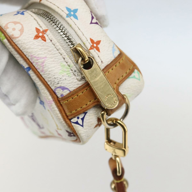 【日本直送】路易威登 Monogram Multicolor Trousse Wapity Pouch 白色 M58034 Auth 159600V-8