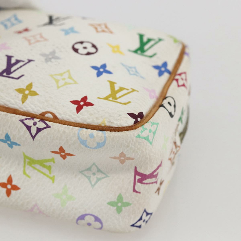 【日本直送】路易威登 Monogram Multicolor Trousse Wapity Pouch 白色 M58034 Auth 159600V-13