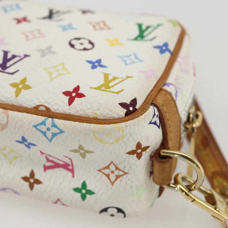 【日本直送】路易威登 Monogram Multicolor Trousse Wapity Pouch 白色 M58034 Auth 159600V-15