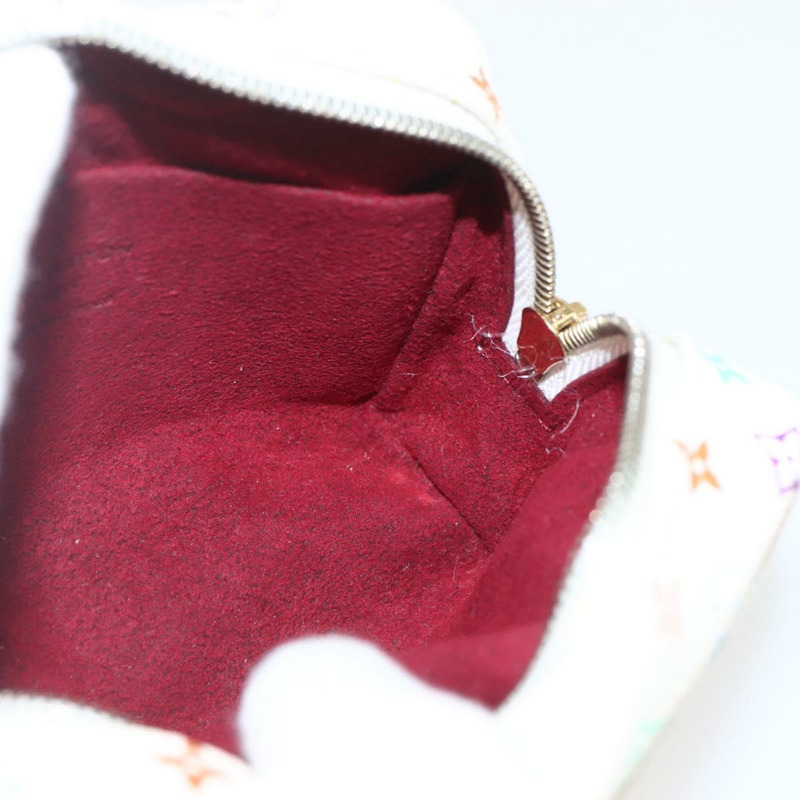 【日本直送】路易威登 Monogram Multicolor Trousse Wapity Pouch 白色 M58034 Auth 159600V-18