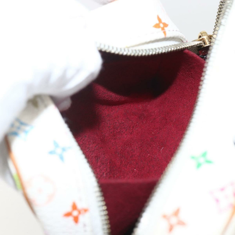 【日本直送】路易威登 Monogram Multicolor Trousse Wapity Pouch 白色 M58034 Auth 159600V-20