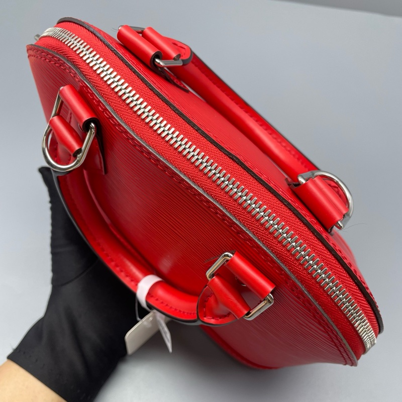 97新LV路易威登  alma bb水波紋紅色15年 /24*18*12cm/L6835-4