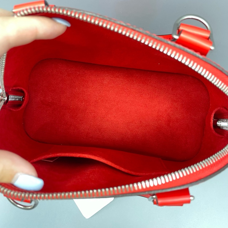 97新LV路易威登  alma bb水波紋紅色15年 /24*18*12cm/L6835-5