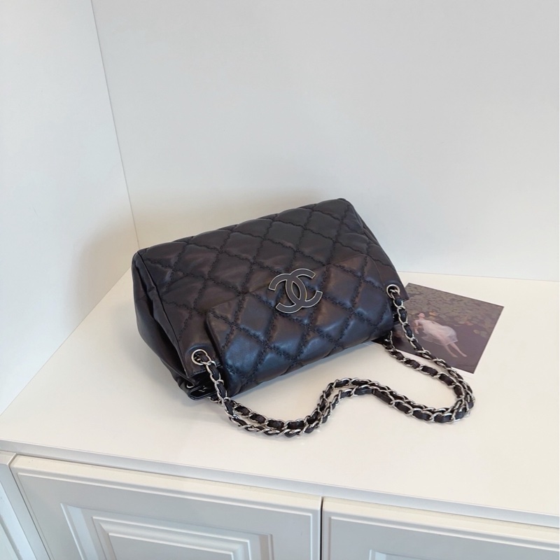 ✨Chanel 黑銀機場包 郵差包 精美雙線外縫 98🆕-6