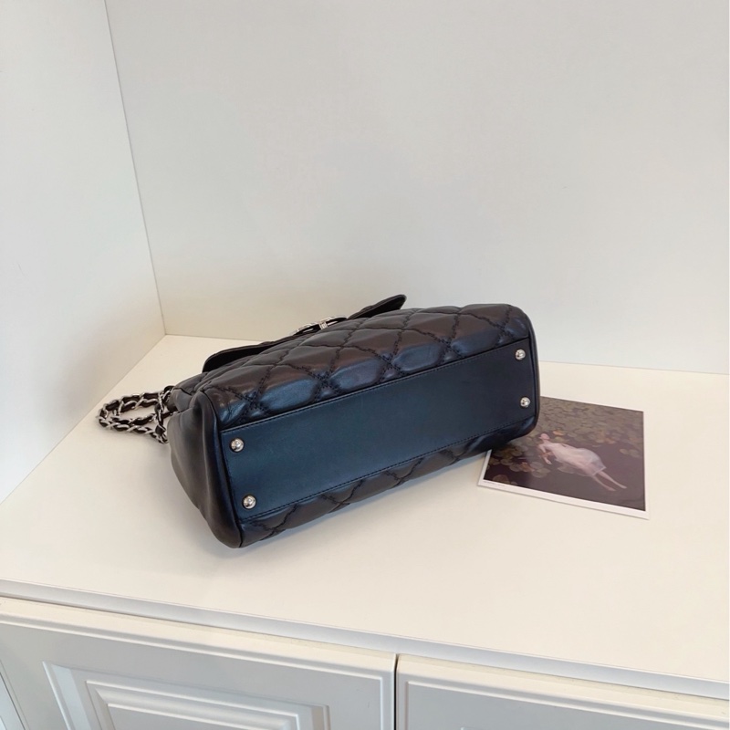 ✨Chanel 黑銀機場包 郵差包 精美雙線外縫 98🆕-7